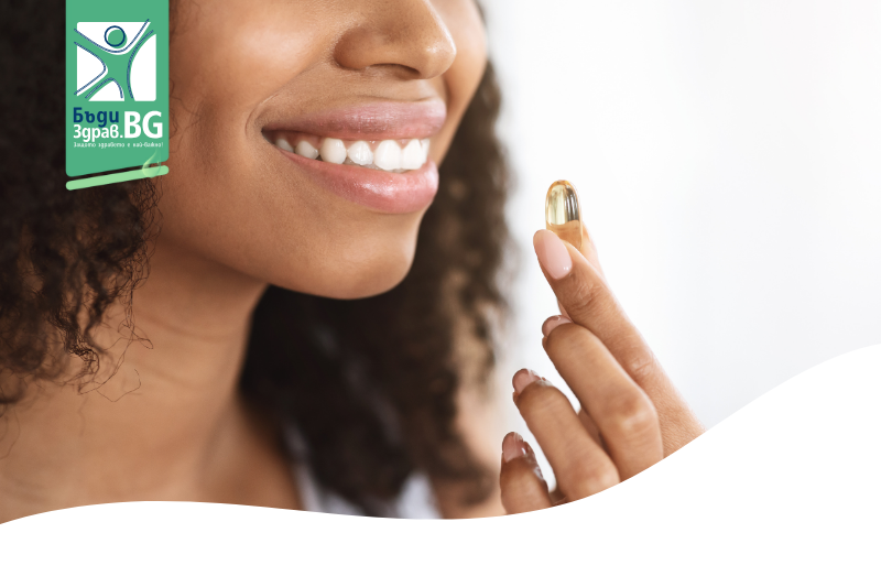 woman with pill