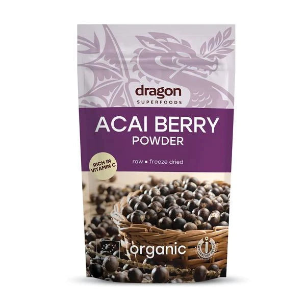 Био Акай Бери на Прах, сушени чрез замразяване, 75g, Dragon Superfoods - BadiZdrav.BG